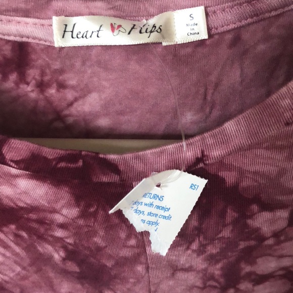 Tie dye burgundy belly shirt NWT - Picture 2 of 4